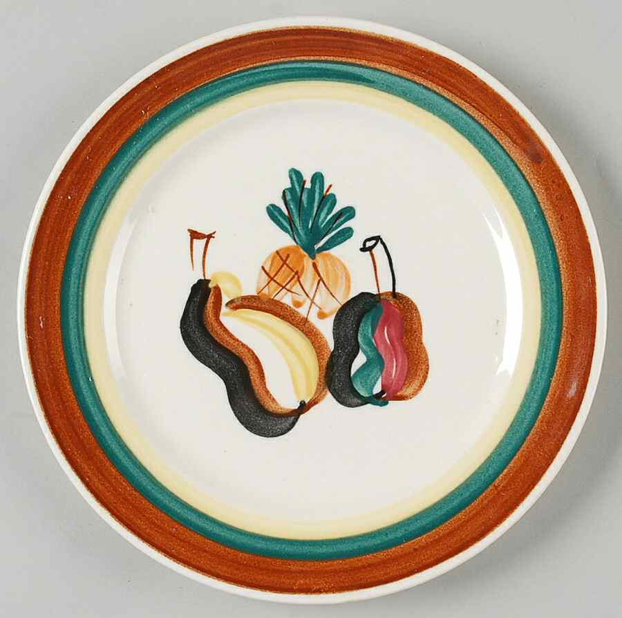 Hawaiian Fruit Bread & Butter Plate by Blue Ridge Southern Pottery-1