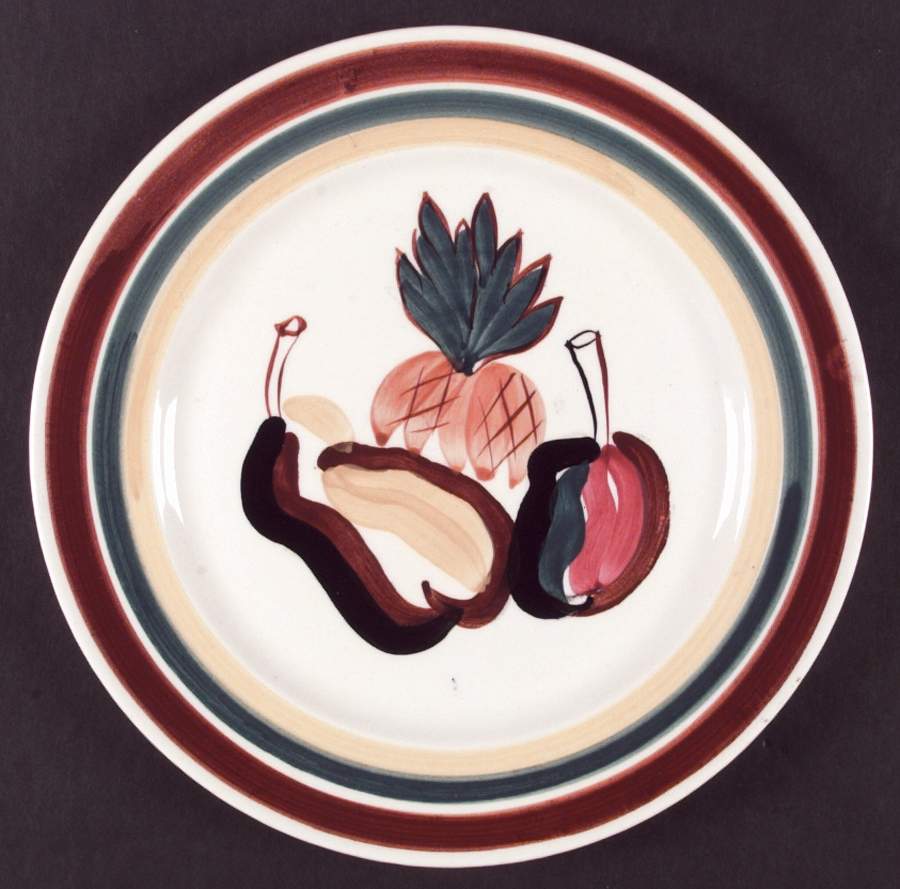 Hawaiian Fruit Dinner Plate by Blue Ridge Southern Pottery-1
