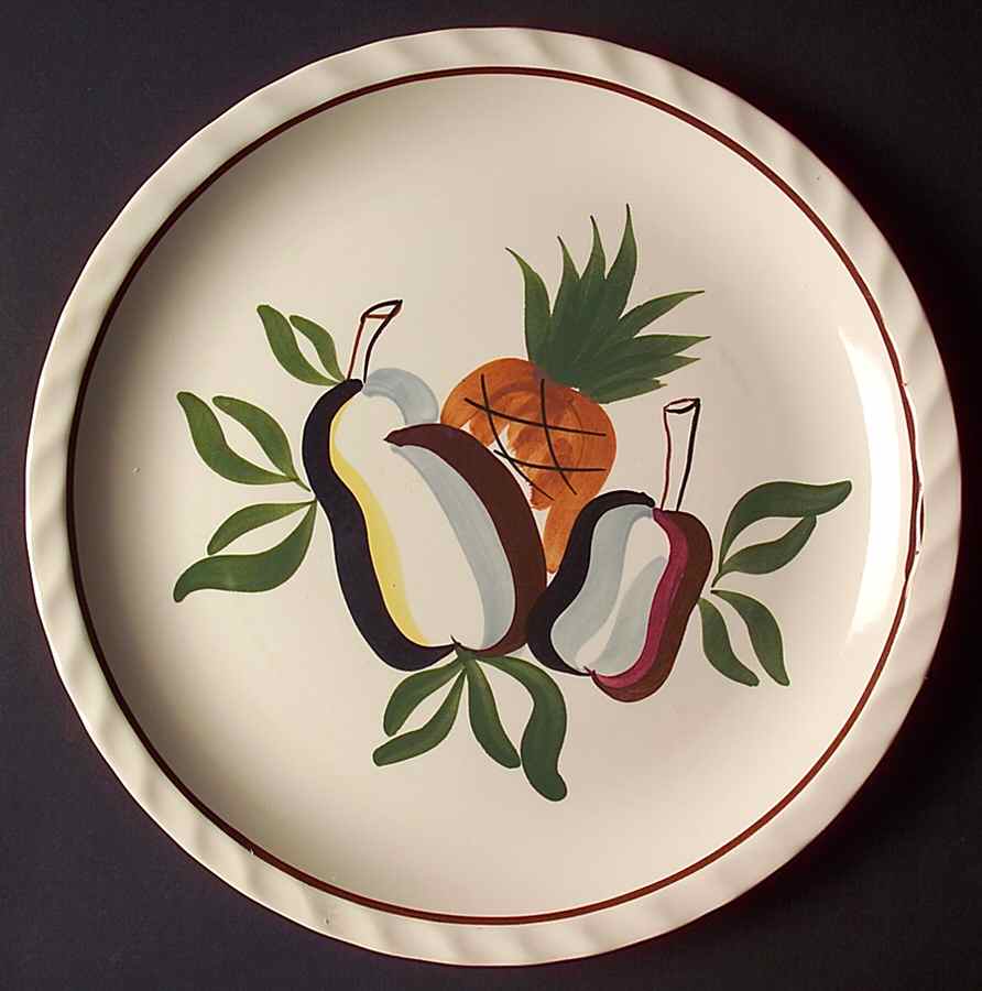 Hawaiian Fruit Dinner Plate by Blue Ridge Southern Pottery-1