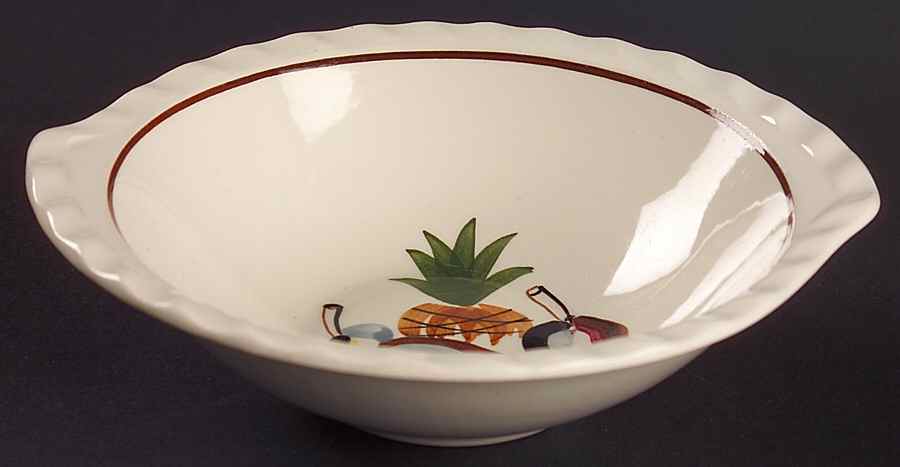 Hawaiian Fruit Lugged Cereal Bowl by Blue Ridge Southern Pottery-1