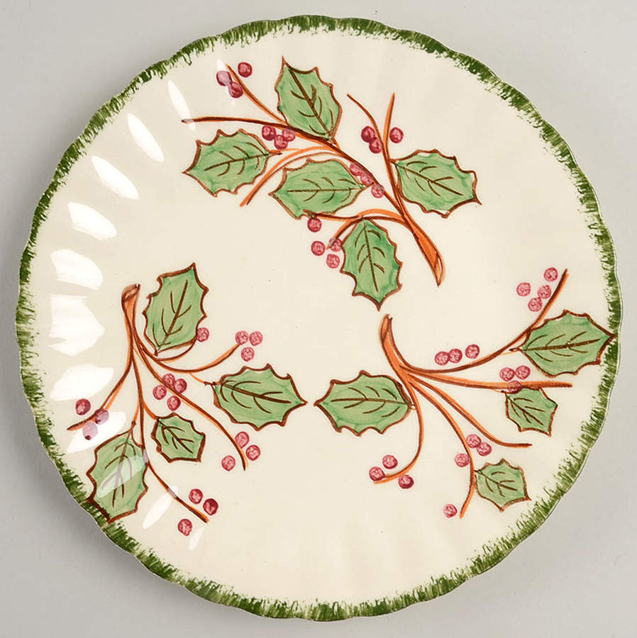Hollyberry Luncheon Plate by Blue Ridge Southern Pottery-1