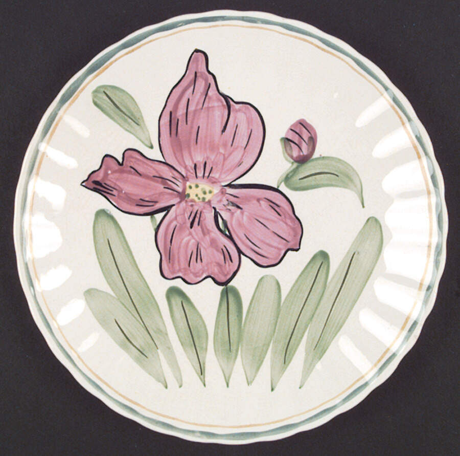 Lavender Iris Salad Plate by Blue Ridge Southern Pottery-1