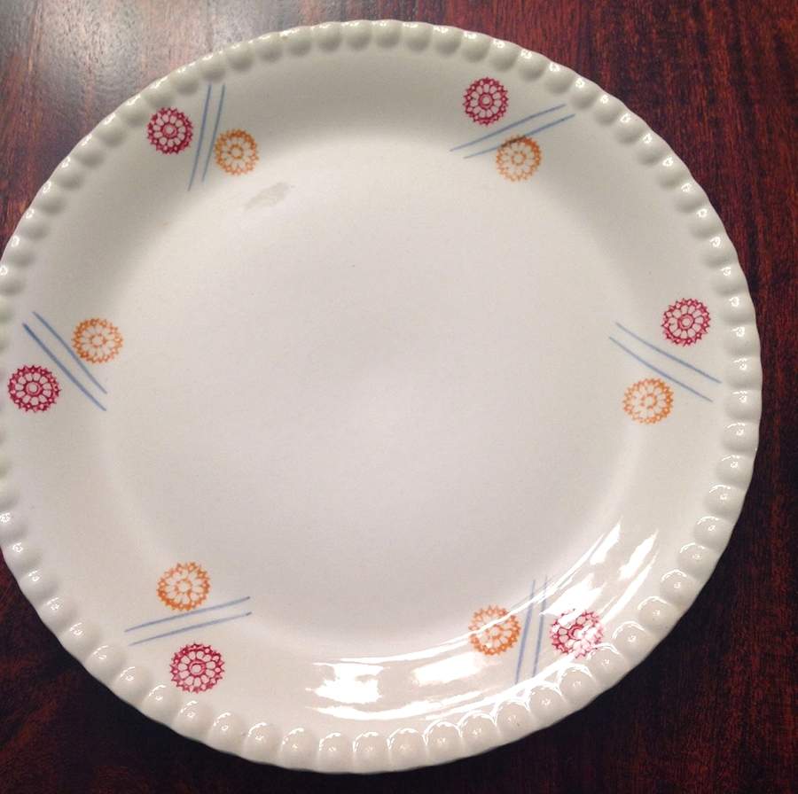 Lace & Lines Luncheon Plate by Blue Ridge Southern Pottery-1