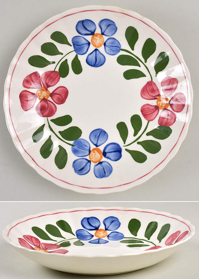 Laurel Wreath Petunia Coupe Soup Bowl by Blue Ridge Southern Pottery-1
