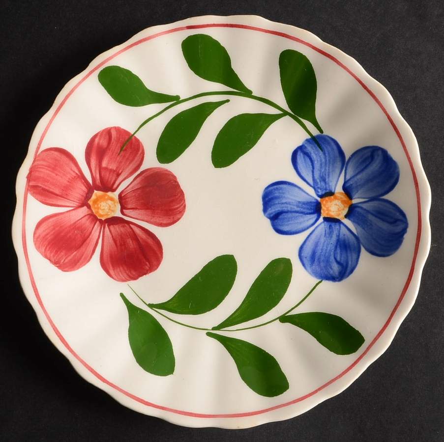 Laurel Wreath Petunia Bread & Butter Plate by Blue Ridge Southern Pottery-1