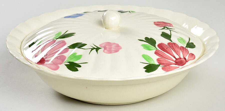 Mardi Gras (Colonial, No Trim) Round Covered Vegetable by Blue Ridge Southern Pottery-1