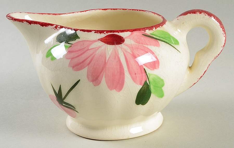 Mardi Gras (Colonial, Red Trim) Creamer by Blue Ridge Southern Pottery-1