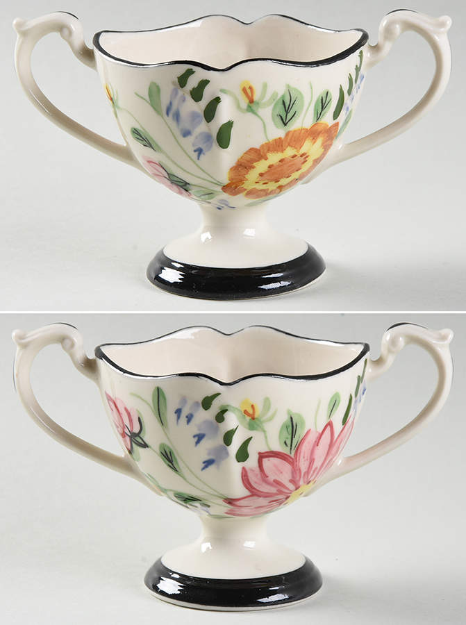 Midnight Open Sugar Bowl by Blue Ridge Southern Pottery-1