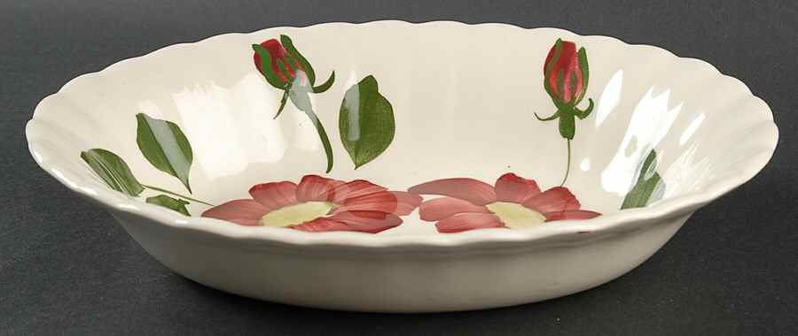 Mirror Image 9" Oval Vegetable Bowl by Blue Ridge Southern Pottery-1