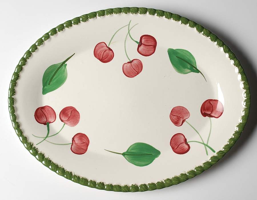 Mountain Cherry 13" Oval Serving Platter by Blue Ridge Southern Pottery-1