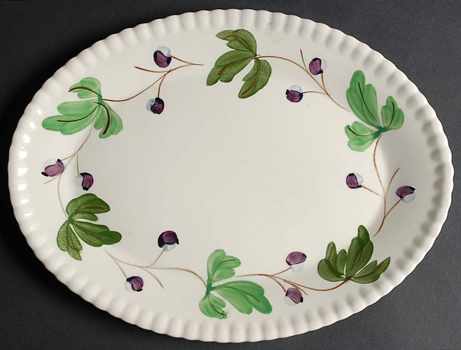 Mountain Ivy 13" Oval Serving Platter by Blue Ridge Southern Pottery-1