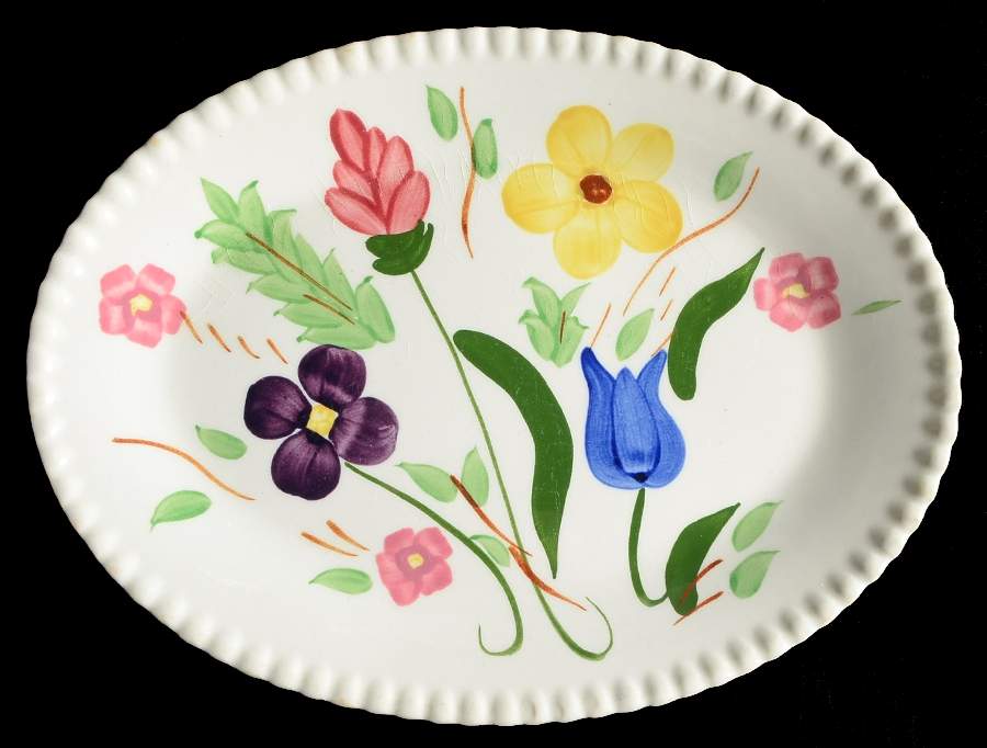 Mountain Nosegay 11" Oval Serving Platter by Blue Ridge Southern Pottery-1