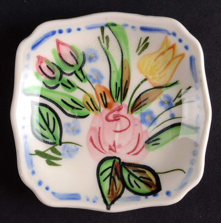 Nove Rose Butter Pat by Blue Ridge Southern Pottery-1
