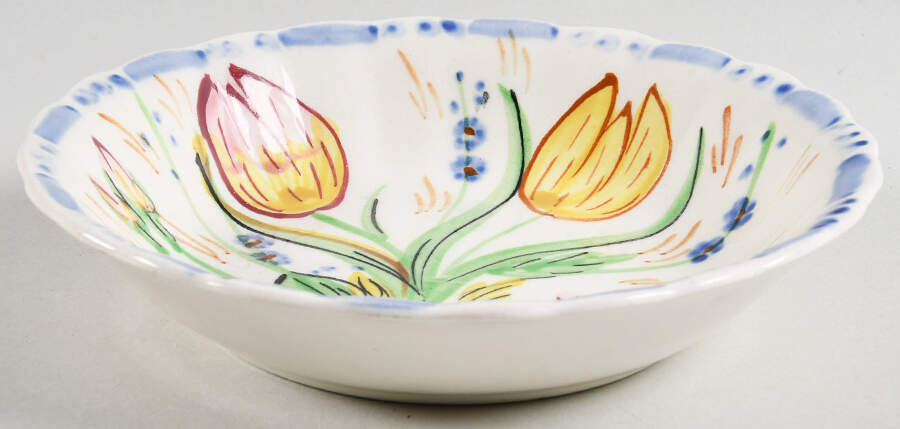 Nove Rose Fruit/Dessert (Sauce) Bowl by Blue Ridge Southern Pottery-1