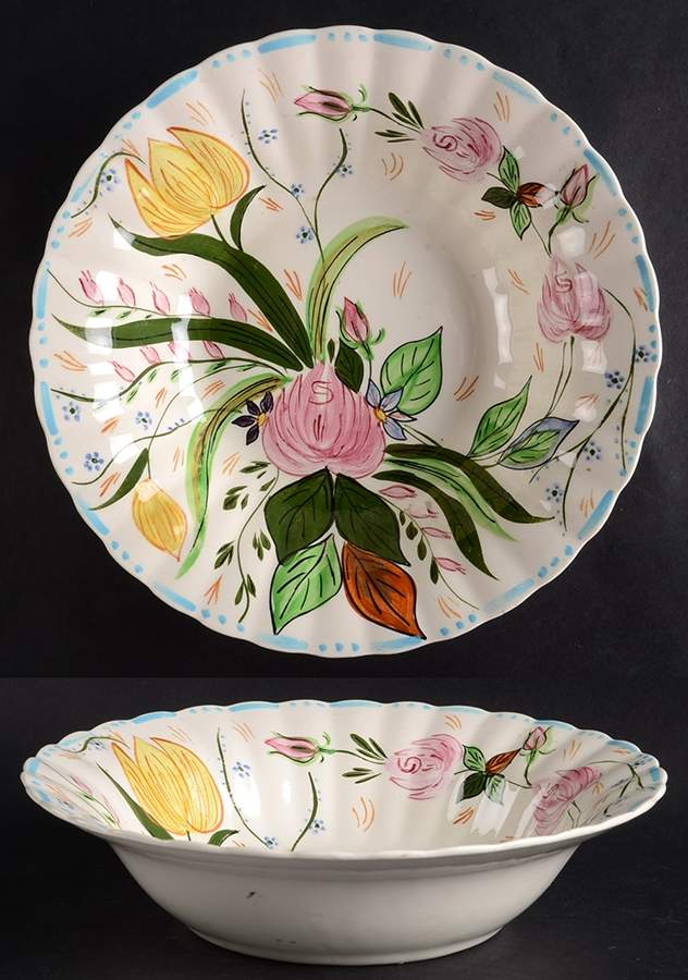 Nove Rose 9" Round Vegetable Bowl by Blue Ridge Southern Pottery-1