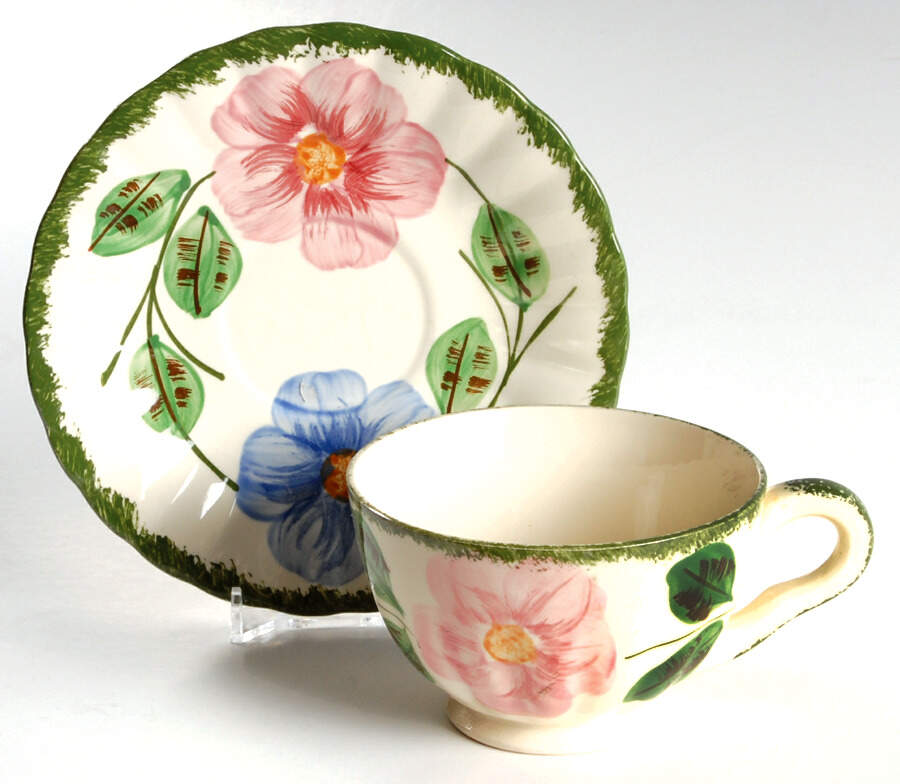 Norma Footed Cup & Saucer Set by Blue Ridge Southern Pottery-1