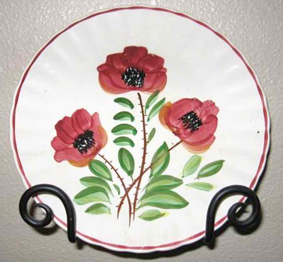 Oriental Poppy Luncheon Plate by Blue Ridge Southern Pottery-1