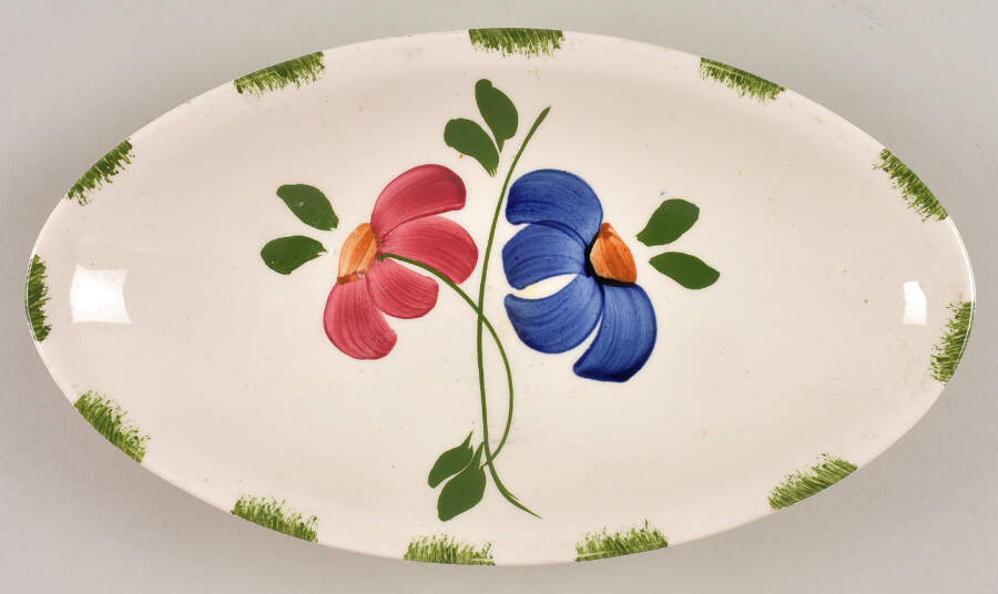 Painted Daisy Relish by Blue Ridge Southern Pottery-1