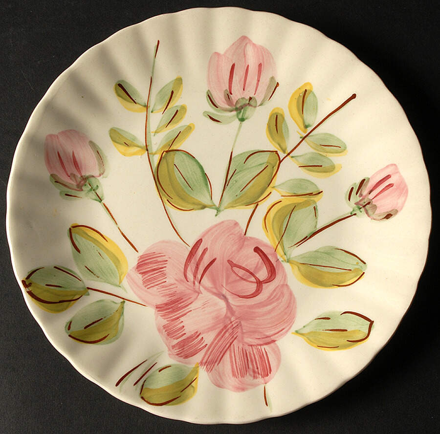 Paper Rose Luncheon Plate by Blue Ridge Southern Pottery-1