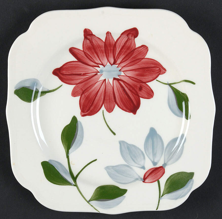 Petal Point Square Salad Plate by Blue Ridge Southern Pottery-1