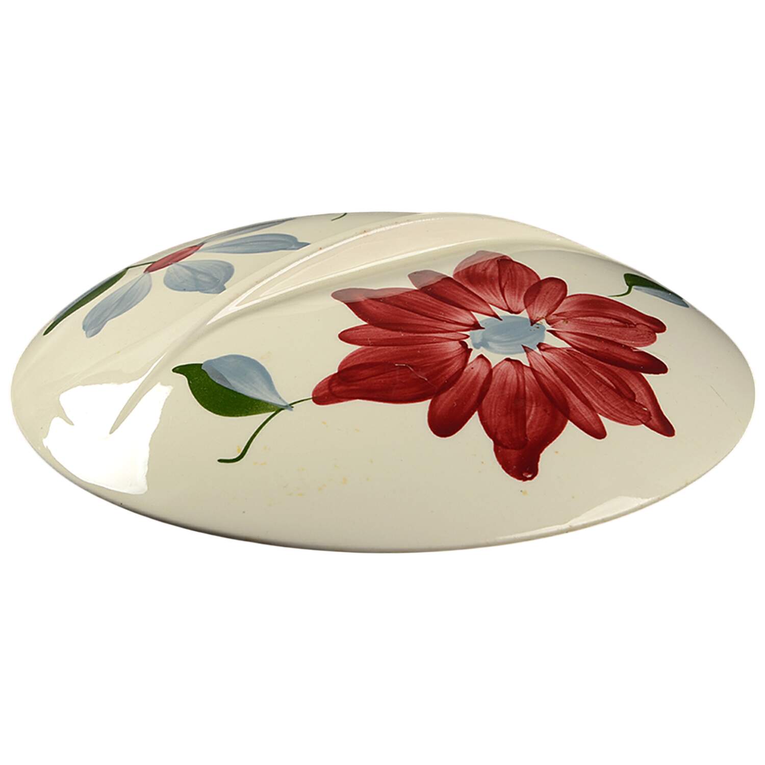 Petal Point Lid for Round Vegetable by Blue Ridge Southern Pottery-1