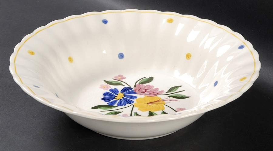 Polka Dot 9" Round Vegetable Bowl by Blue Ridge Southern Pottery-1
