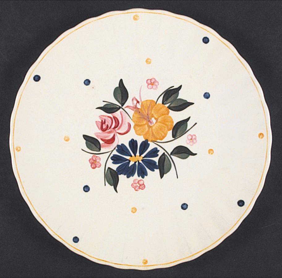 Polka Dot Dinner Plate by Blue Ridge Southern Pottery-1