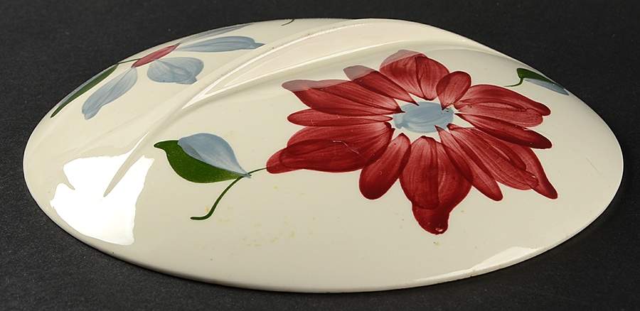 Poinsettia (Colonial) Lid for Round Vegetable by Blue Ridge Southern Pottery-1