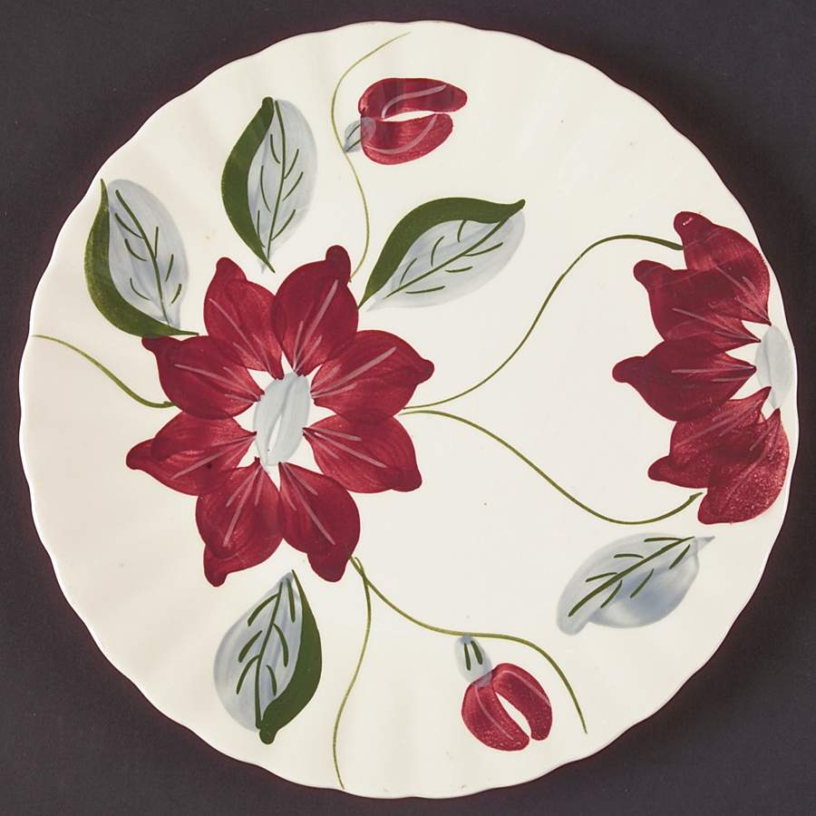 Poinsettia (Colonial) Luncheon Plate by Blue Ridge Southern Pottery-1