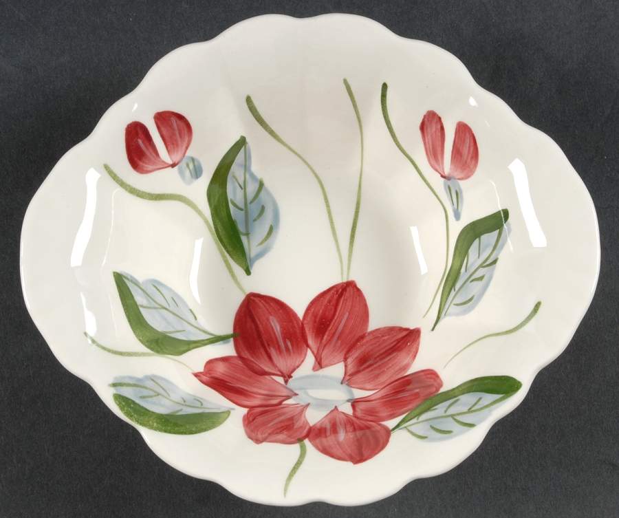 Poinsettia (Colonial) Lugged Cereal Bowl by Blue Ridge Southern Pottery-1