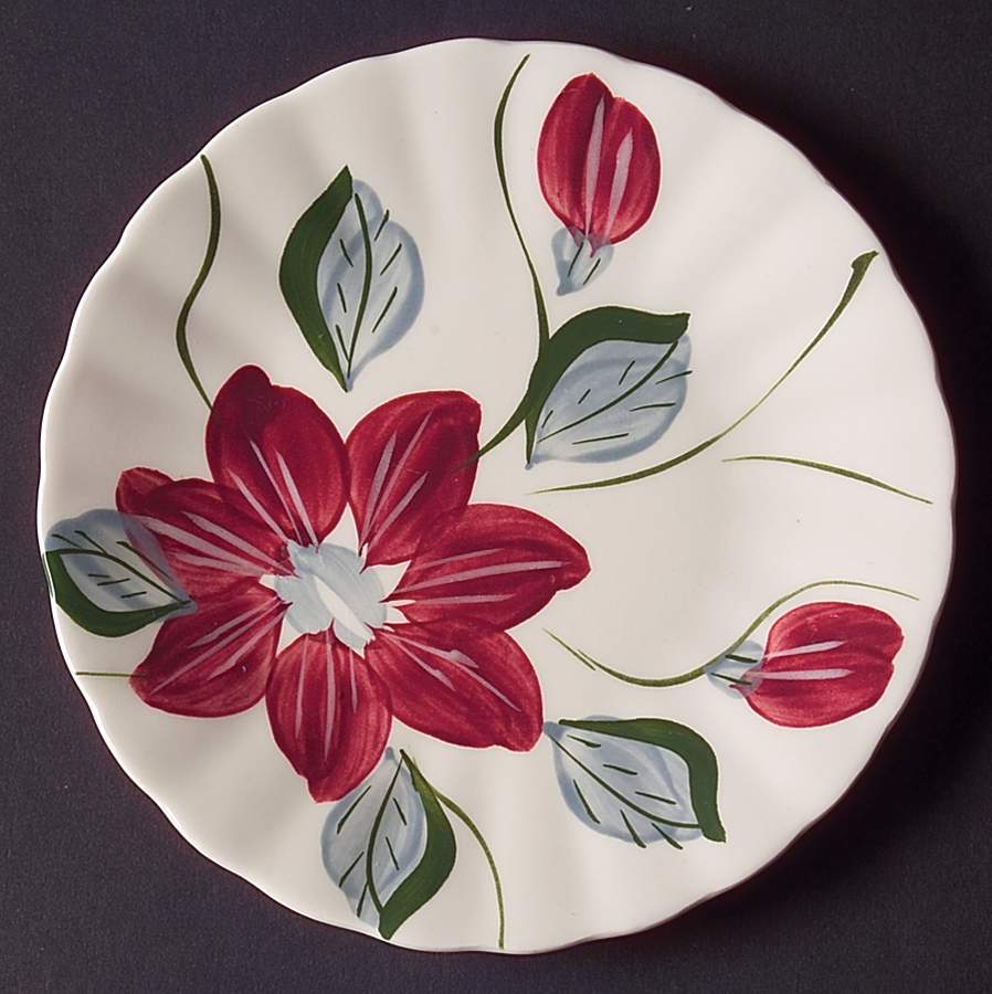 Poinsettia (Colonial) Bread & Butter Plate by Blue Ridge Southern Pottery-1