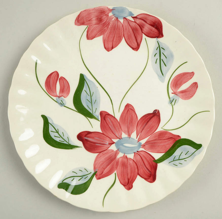 Poinsettia Luncheon Plate by Blue Ridge Southern Pottery-1