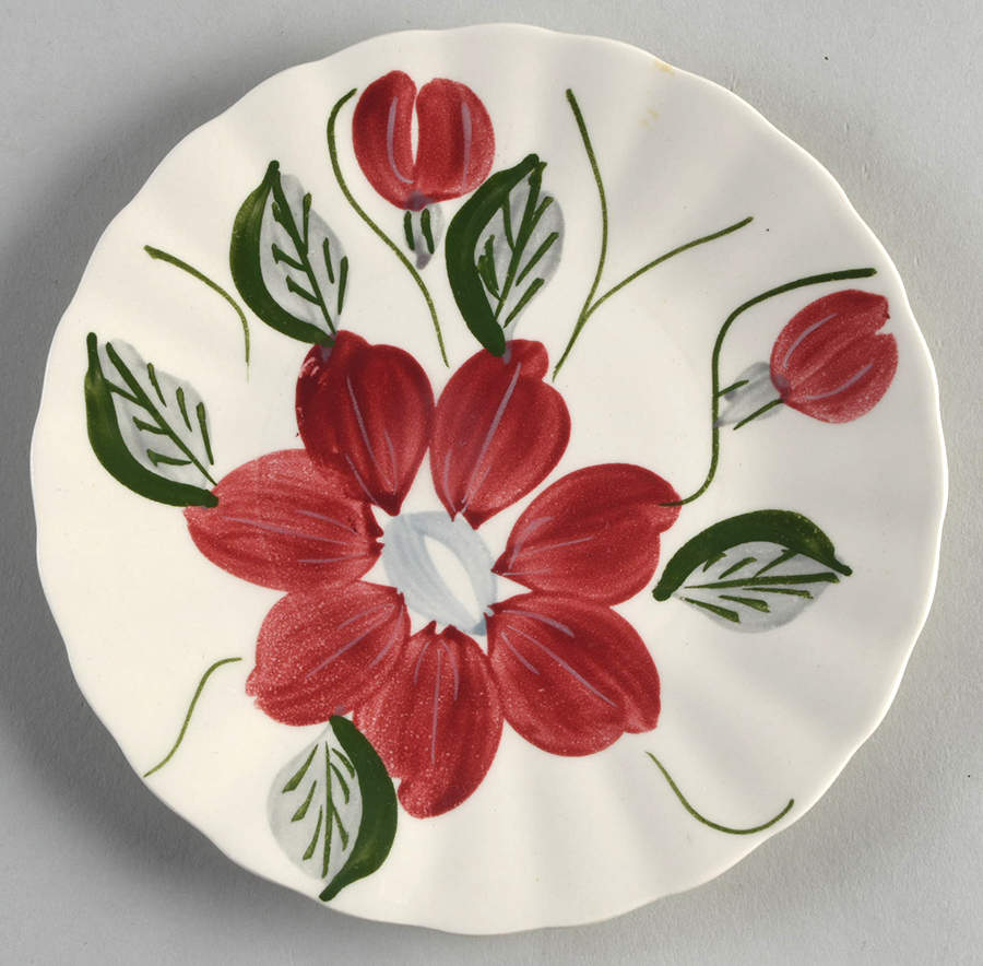 Poinsettia Bread & Butter Plate by Blue Ridge Southern Pottery-1