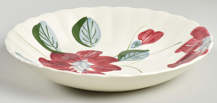 Poinsettia Coupe Soup Bowl by Blue Ridge Southern Pottery-1