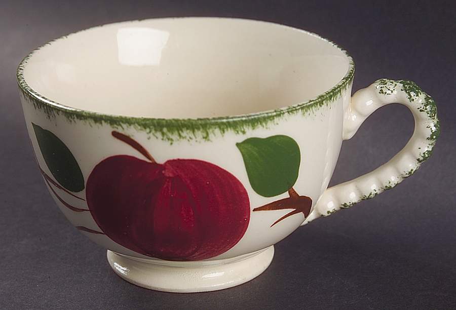 Quaker Apple Footed Cup by Blue Ridge Southern Pottery-1