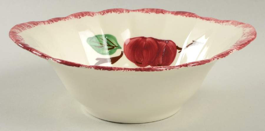 Red Apple Lugged Cereal Bowl by Blue Ridge Southern Pottery-1