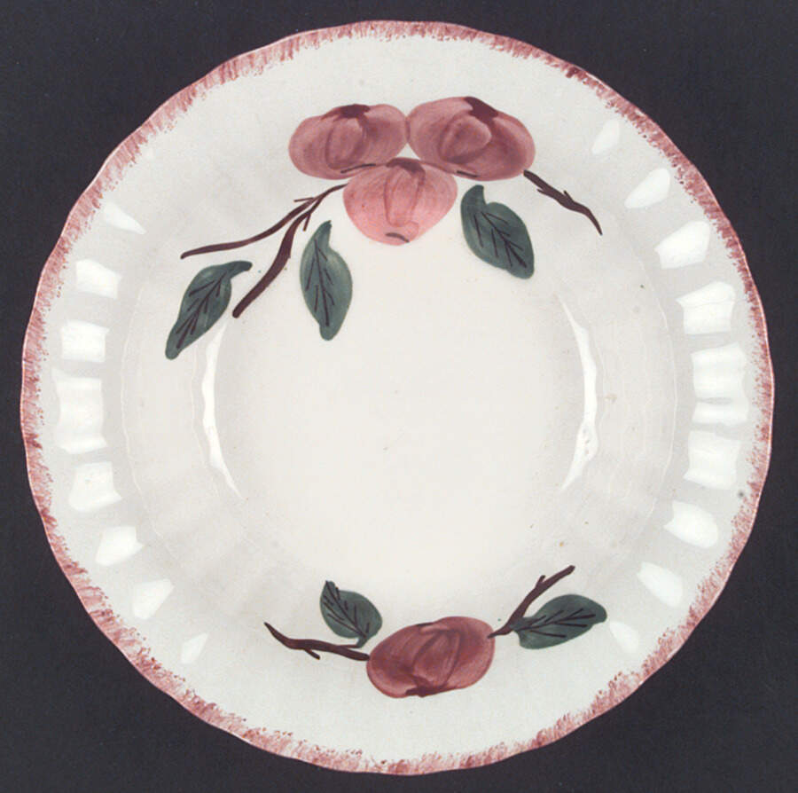 Red Apple 9" Round Vegetable Bowl by Blue Ridge Southern Pottery-1