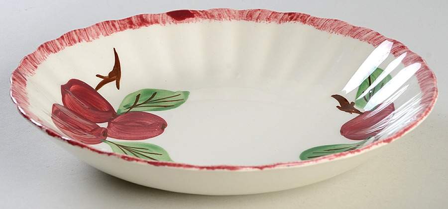 Red Apple Coupe Soup Bowl by Blue Ridge Southern Pottery-1