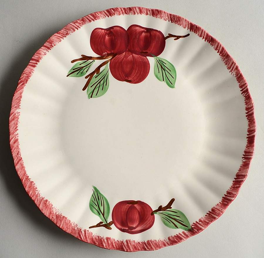 Red Apple Dinner Plate by Blue Ridge Southern Pottery-1
