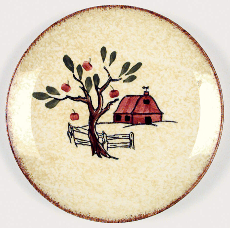 Red Barn Bread & Butter Plate by Blue Ridge Southern Pottery-1
