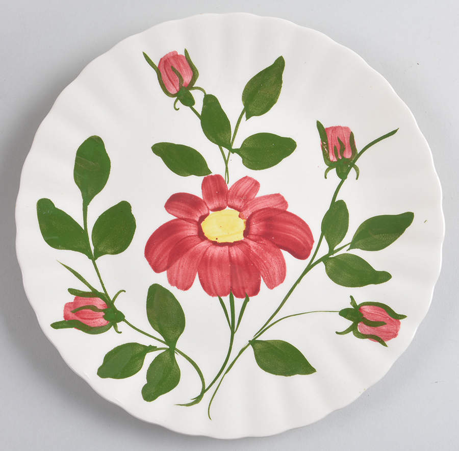 Red Nocturne Variant (Colonial) Luncheon Plate by Blue Ridge Southern Pottery-1