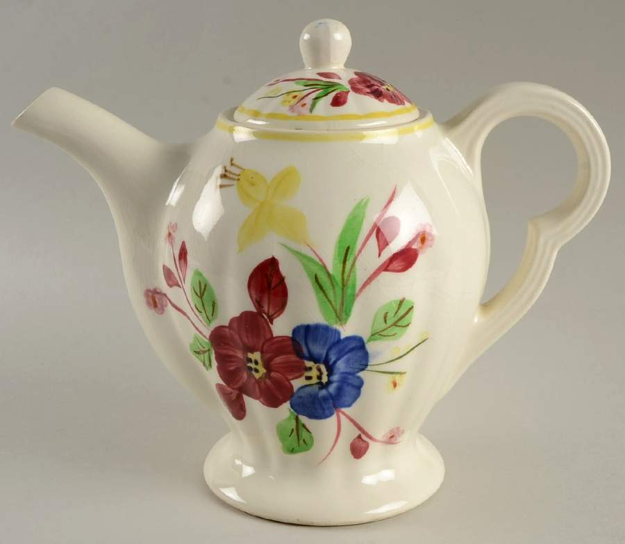 Rhapsody Coffee Pot & Lid by Blue Ridge Southern Pottery-1
