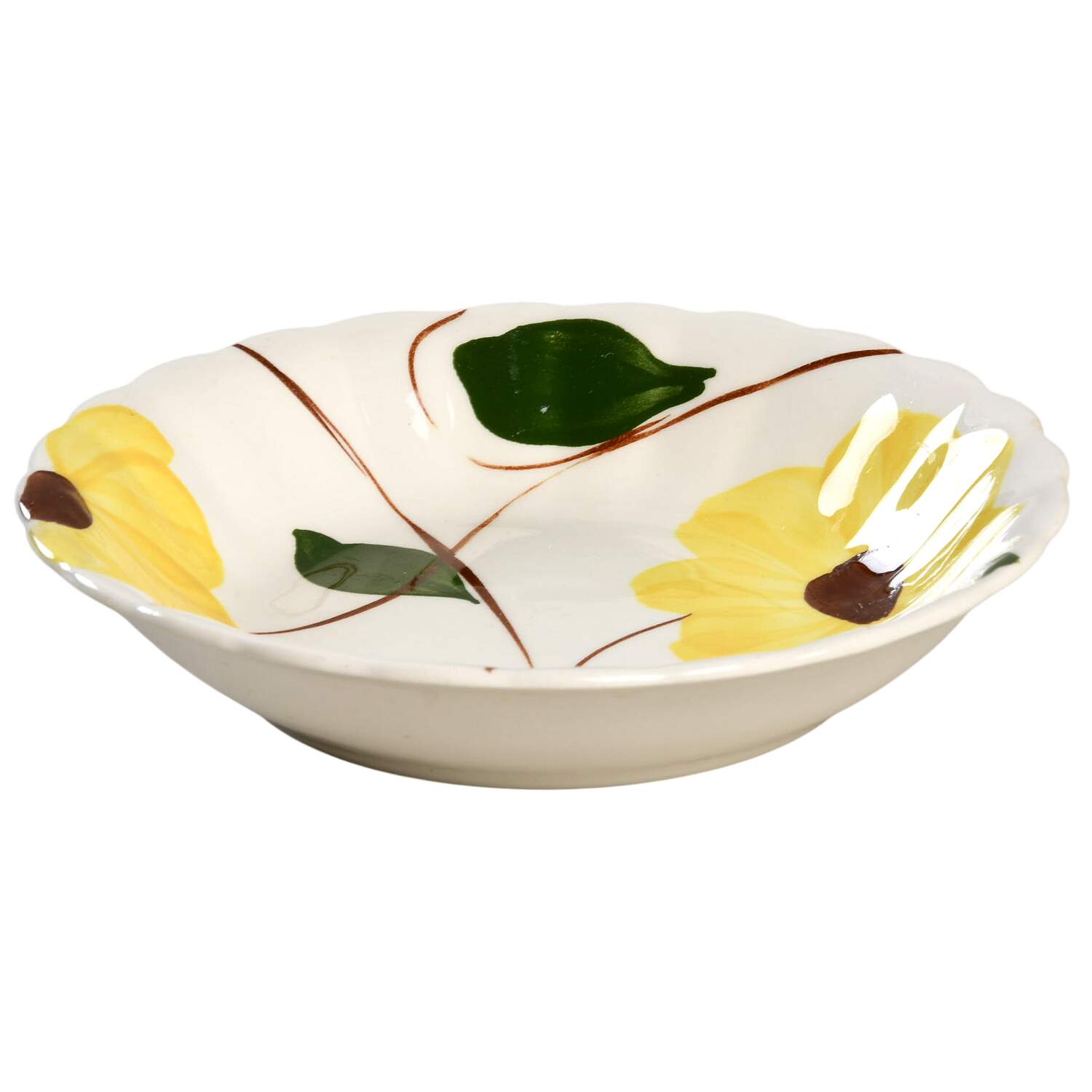Ridge Daisy Fruit/Dessert (Sauce) Bowl by Blue Ridge Southern Pottery-1