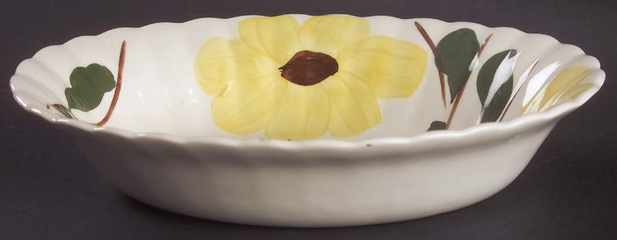 Ridge Daisy 9" Oval Vegetable Bowl by Blue Ridge Southern Pottery-1