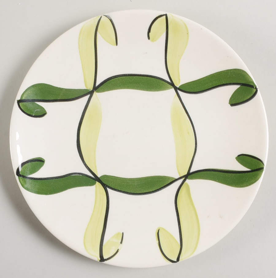 Ribbon Plaid Bread & Butter Plate by Blue Ridge Southern Pottery-1