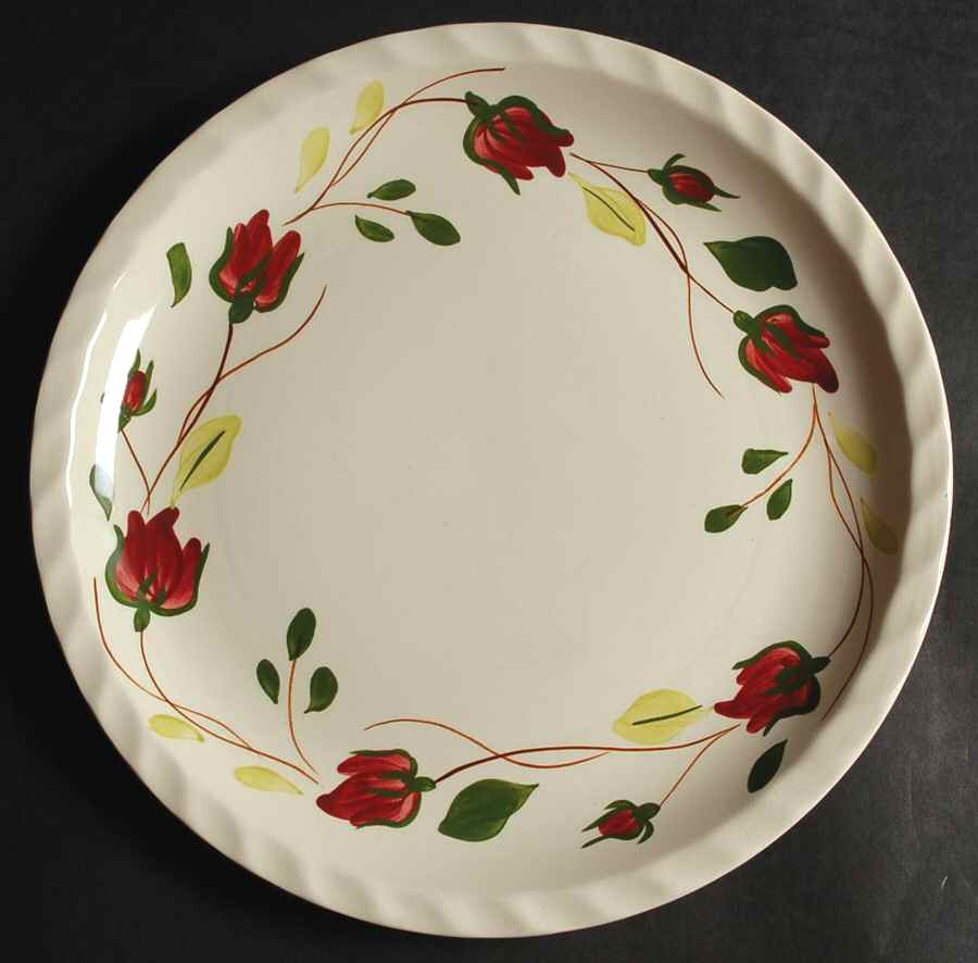 Ring O Roses Dinner Plate by Blue Ridge Southern Pottery-1