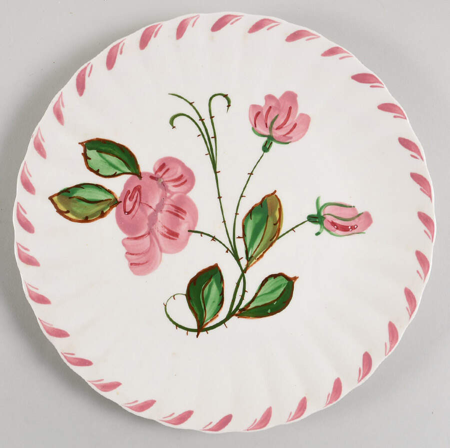 Ridge Rose Dinner Plate by Blue Ridge Southern Pottery-1