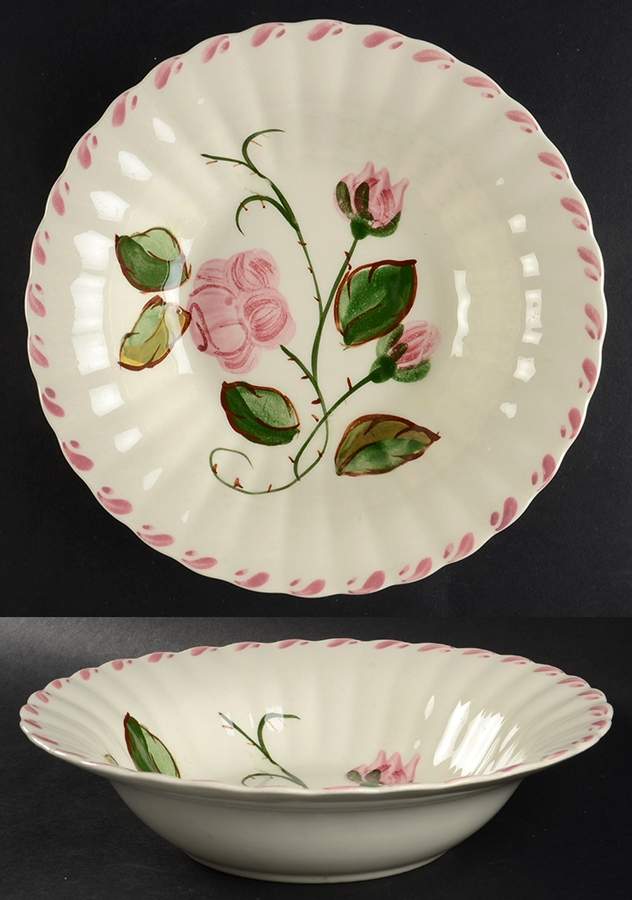 Ridge Rose 9" Round Vegetable Bowl by Blue Ridge Southern Pottery-1