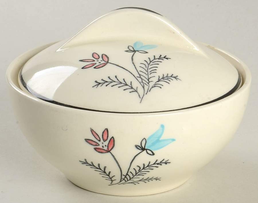 Rock Garden Sugar Bowl & Lid by Blue Ridge Southern Pottery-1