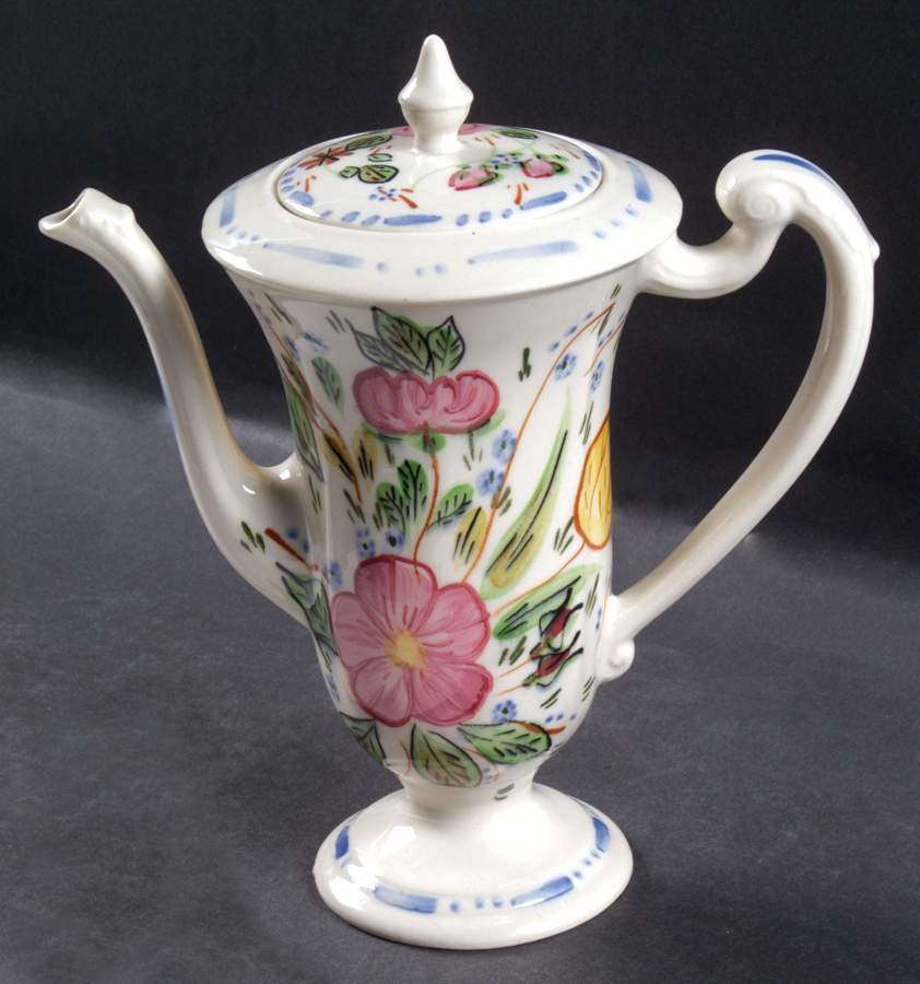 Rose Marie Chocolate Pot & Lid by Blue Ridge Southern Pottery-1